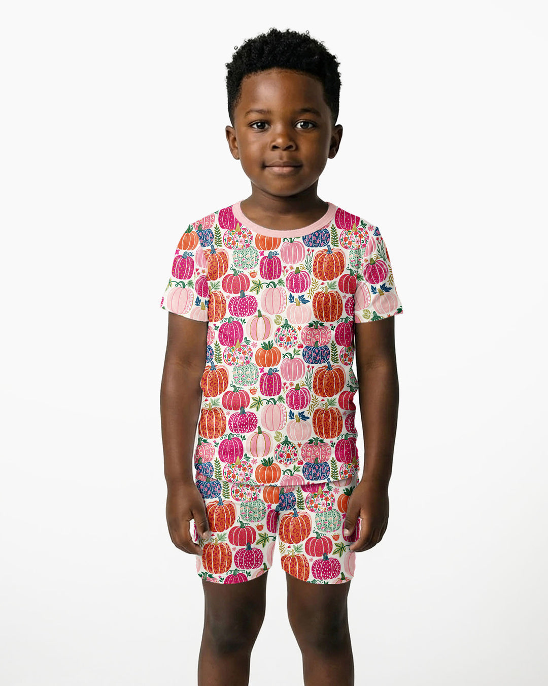 Pumpkin & Bloom Bamboo Two Piece Short Sleeve Shorts Pajama Set