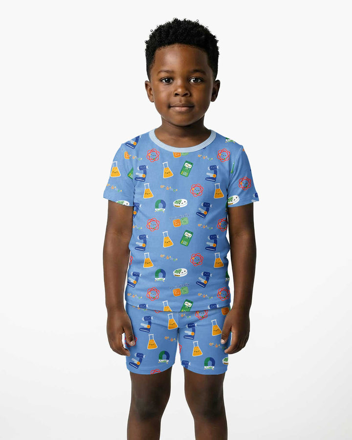 Scientist Lover Family Matching Bamboo Two Piece Short Sleeve Shorts Pajama Set