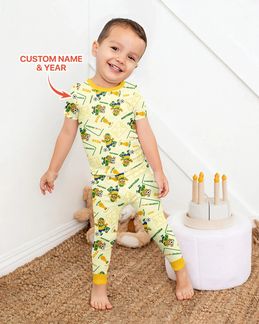 My First World Cup Bamboo Two Piece Short Sleeve Pajama Set