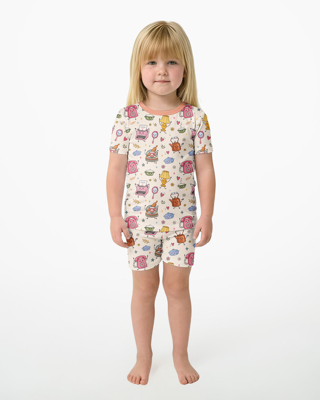 Template Bamboo Two Piece Short Sleeve Shorts Pyjamas Set