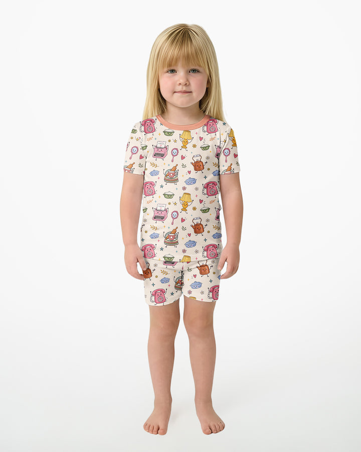 Template Bamboo Two Piece Short Sleeve Shorts Pyjamas Set