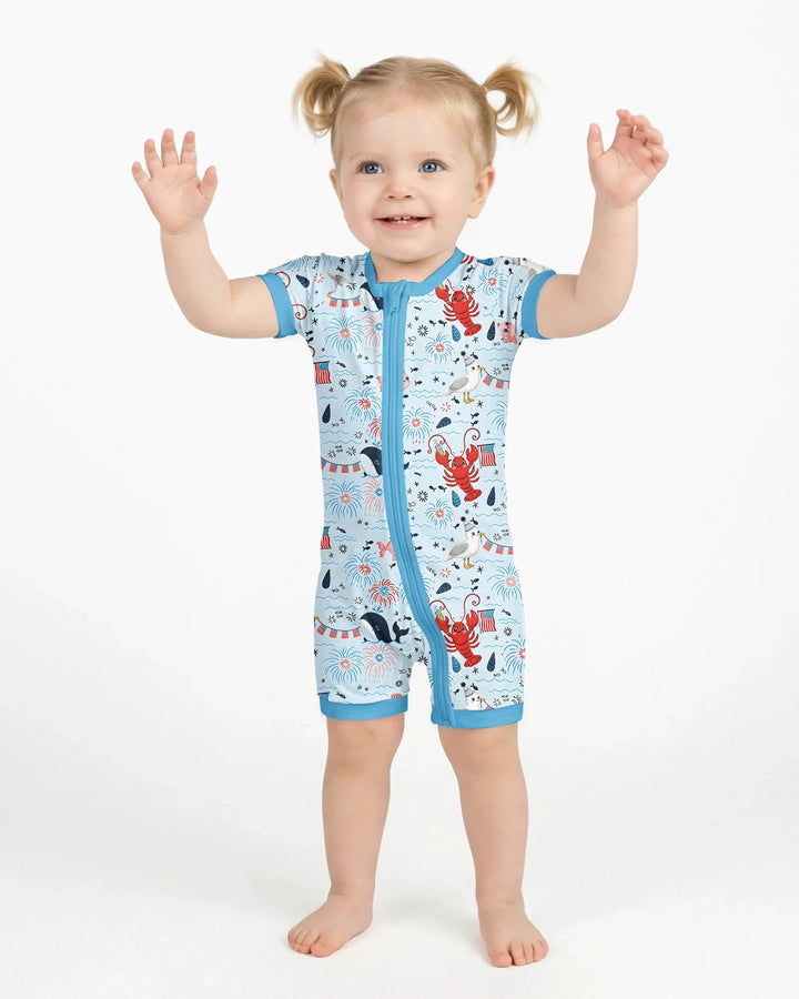 Celebrate 4th of July Family Matching Bamboo Shorty Zippy