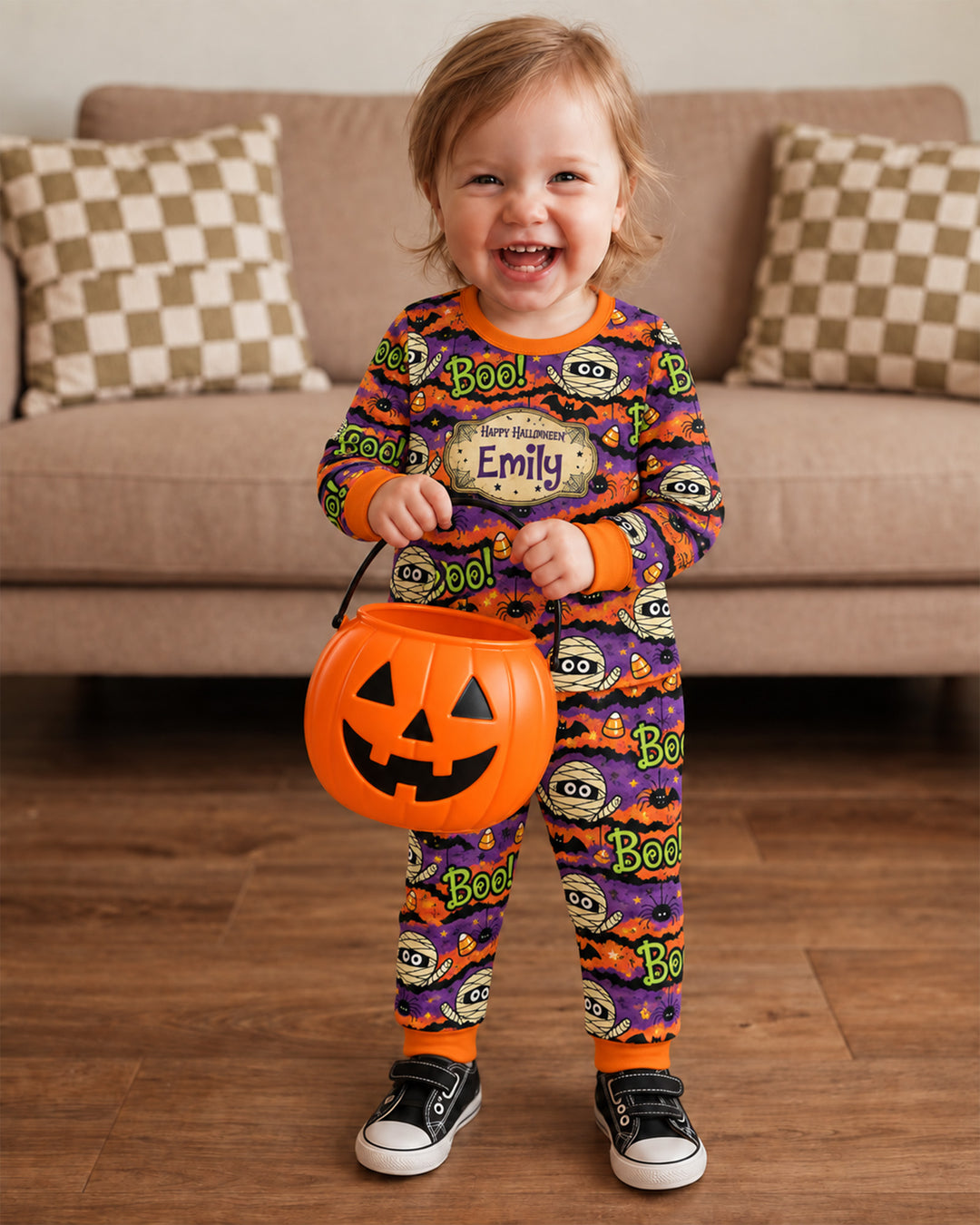 Boo Boo Halloween Bamboo Two Piece Long Sleeve Pajama Set