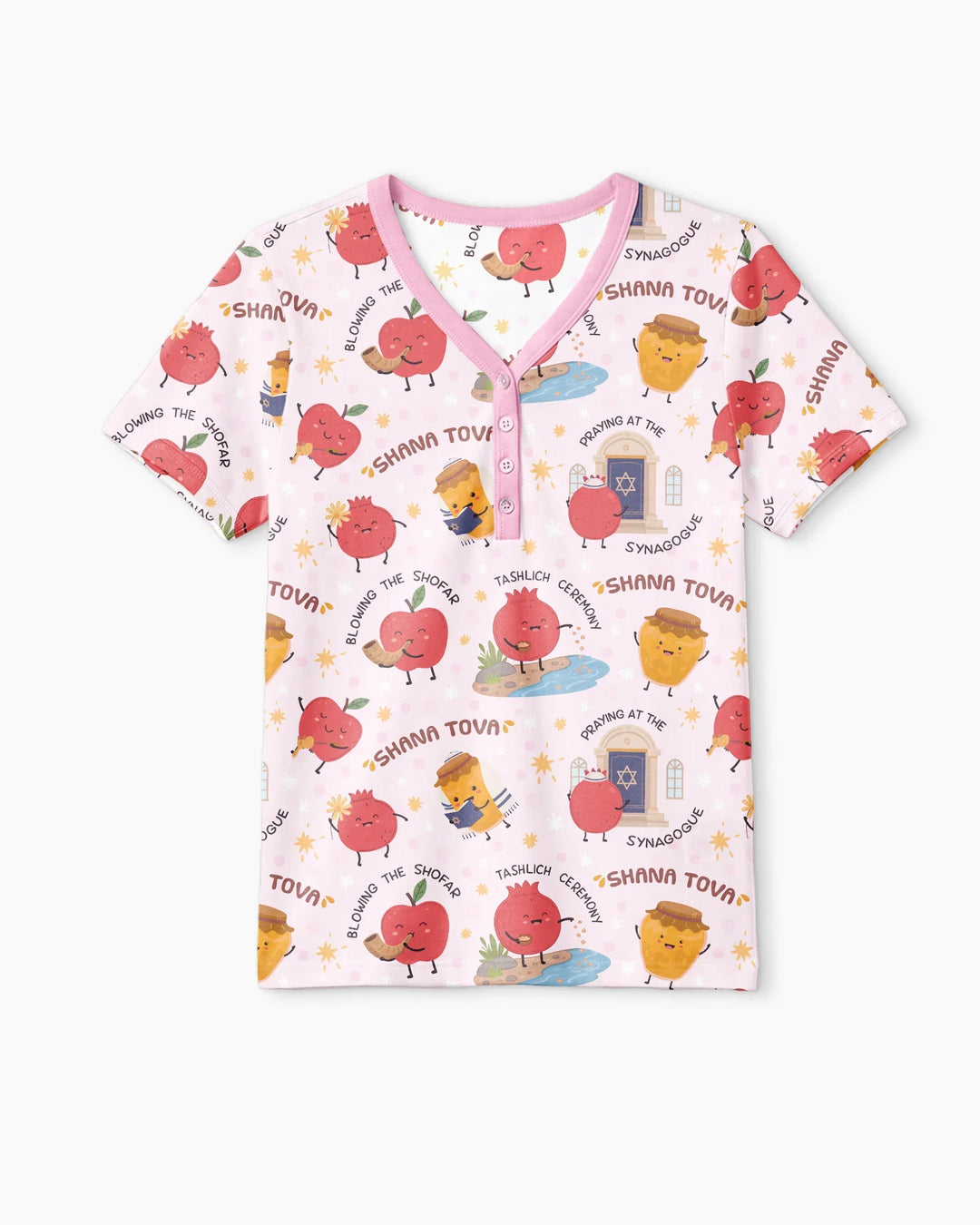 Sweet Sacred Moments Family Matching Bamboo Women Short Sleeve Short Pajama Set