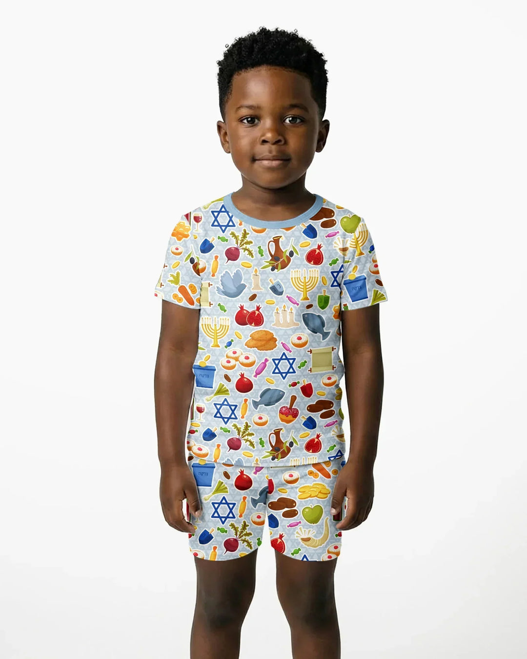 Shana Tovah Bamboo Two Piece Short Sleeve Shorts Pajama Set