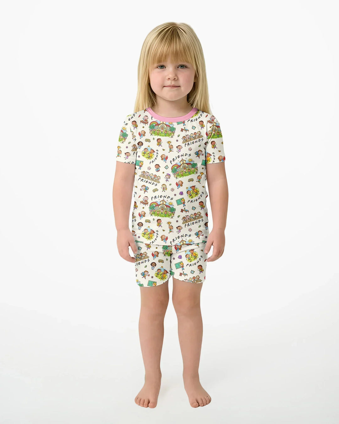 Template Bamboo Two Piece Short Sleeve Shorts Pyjamas Set