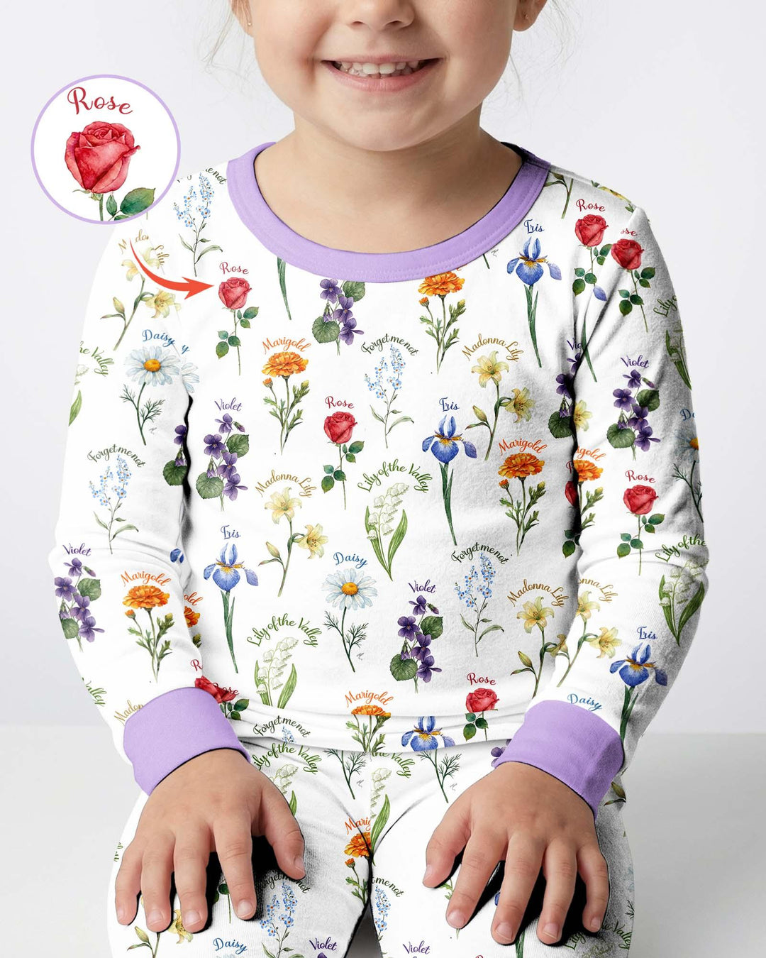 Marian Garden Bamboo Two Piece Long Sleeve Pajama Set