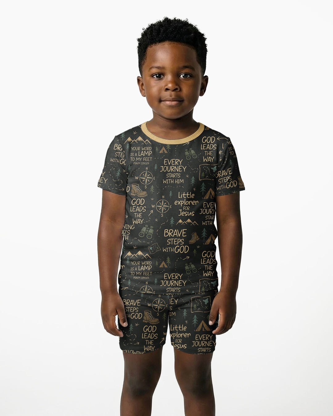 Template Bamboo Two Piece Short Sleeve Shorts Pyjamas Set