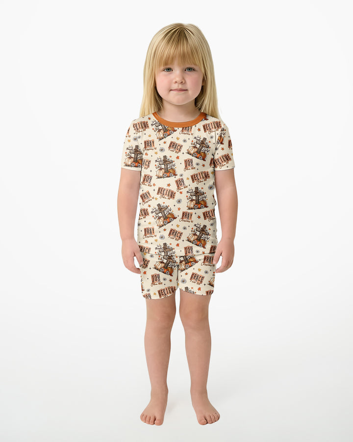 Template Bamboo Two Piece Short Sleeve Shorts Pyjamas Set