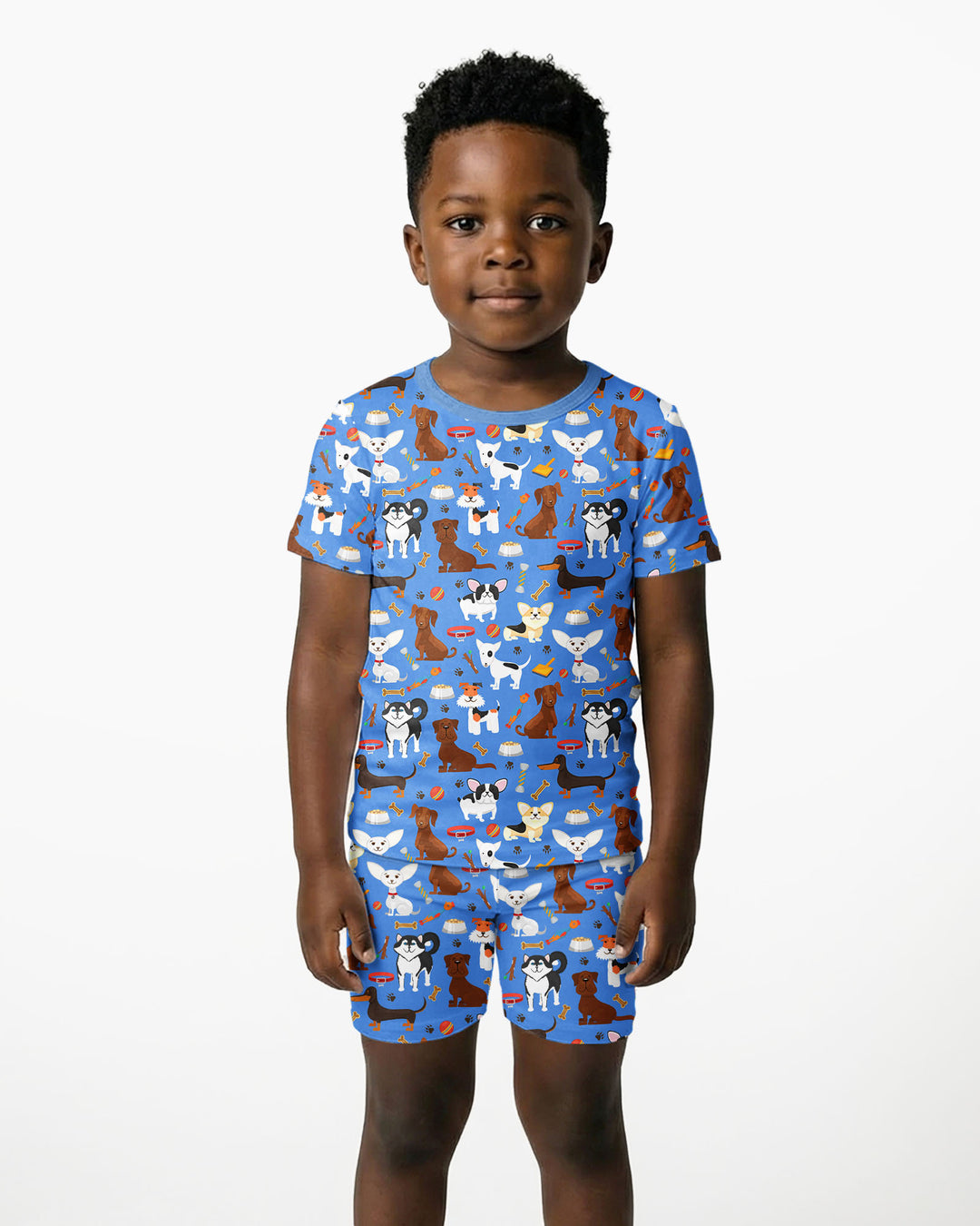 Dapper Dogs Bamboo Two Piece Short Sleeve Shorts Pyjamas Set
