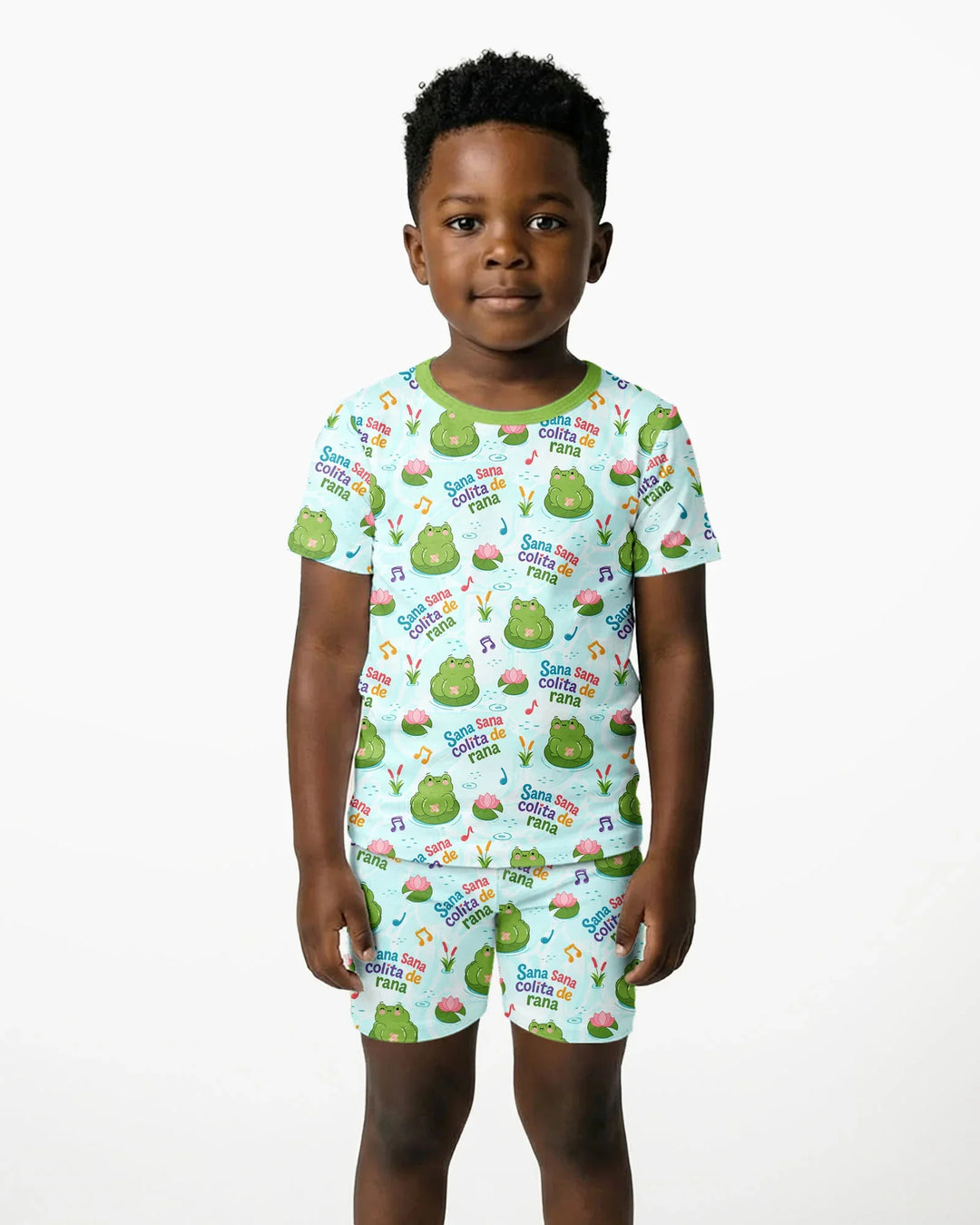 Sana Sana Colita De Rana Bamboo Two Piece Short Sleeve Shorts Pajama Set