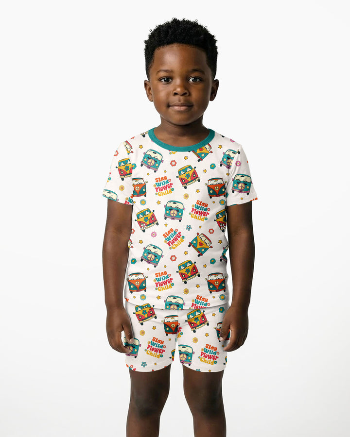 Template Bamboo Two Piece Short Sleeve Shorts Pyjamas Set