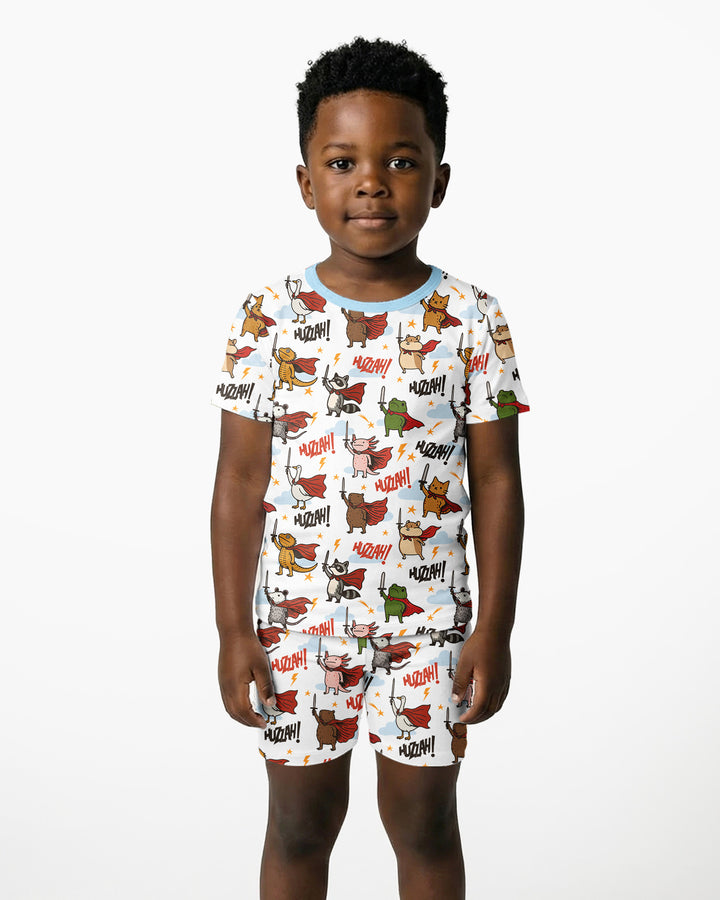 Huzzah! Huzzah! Bamboo Two Piece Short Sleeve Shorts Pajama Set