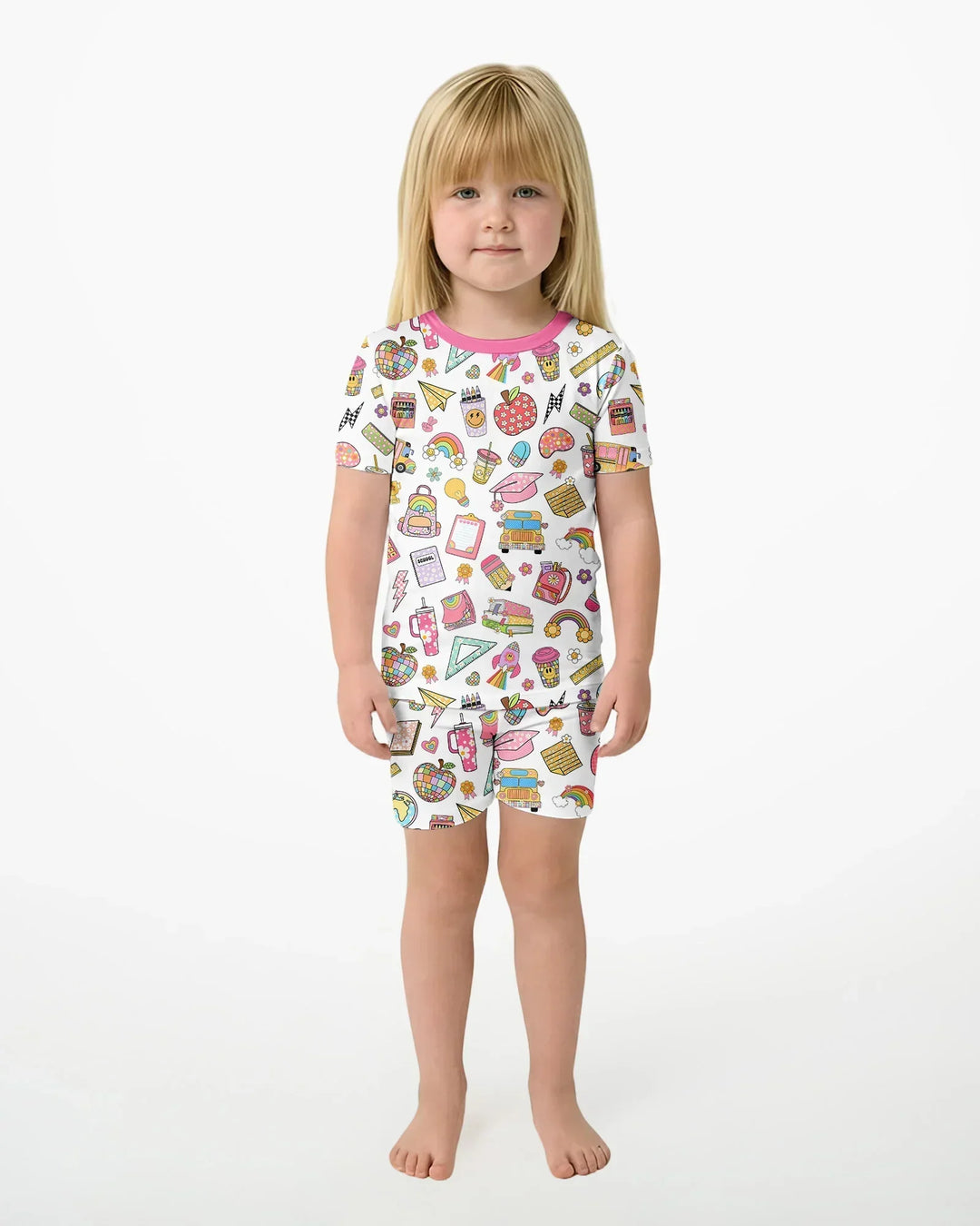 Template Bamboo Two Piece Short Sleeve Shorts Pyjamas Set