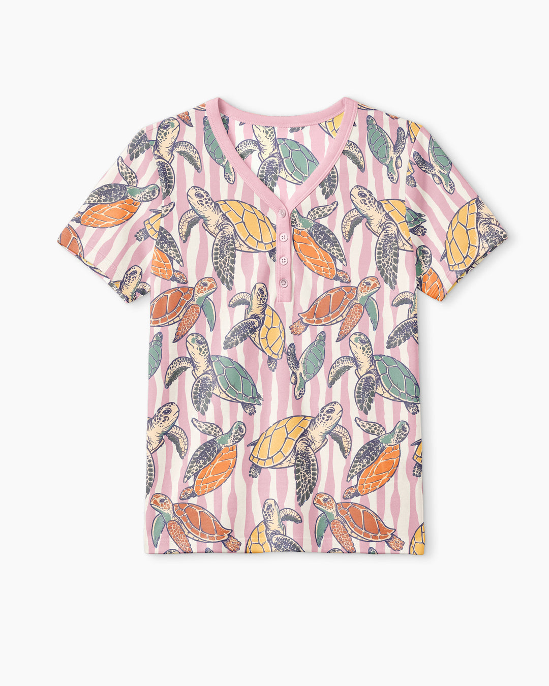 Turtle Bay Family Matching Bamboo Women Short Sleeve Short Pajama Set