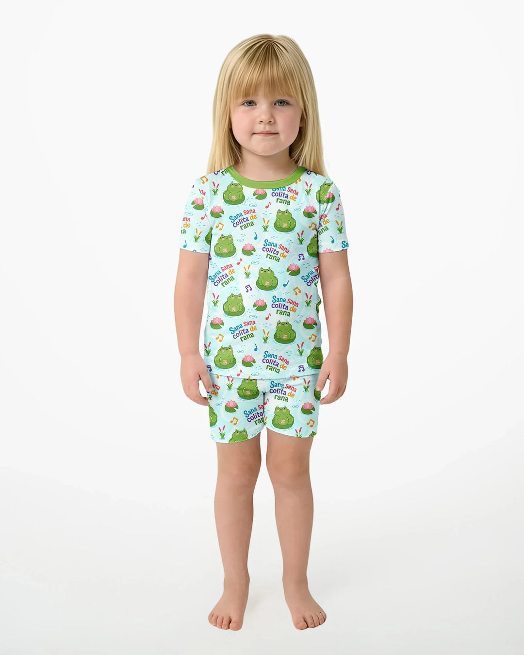 Sana Sana Colita De Rana Bamboo Two Piece Short Sleeve Shorts Pajama Set