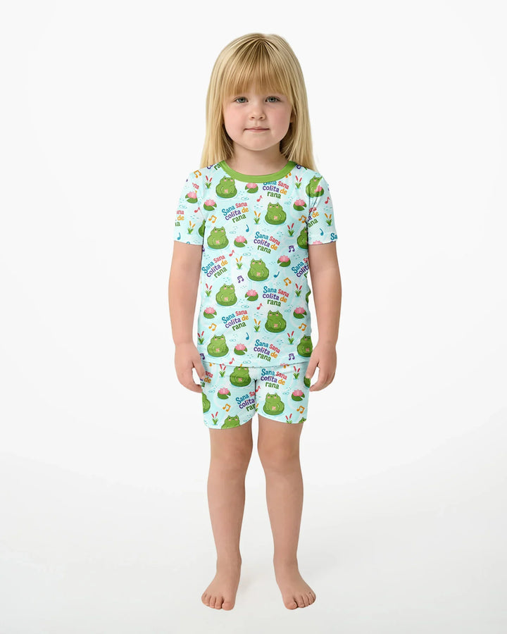 Sana Sana Colita De Rana Bamboo Two Piece Short Sleeve Shorts Pajama Set