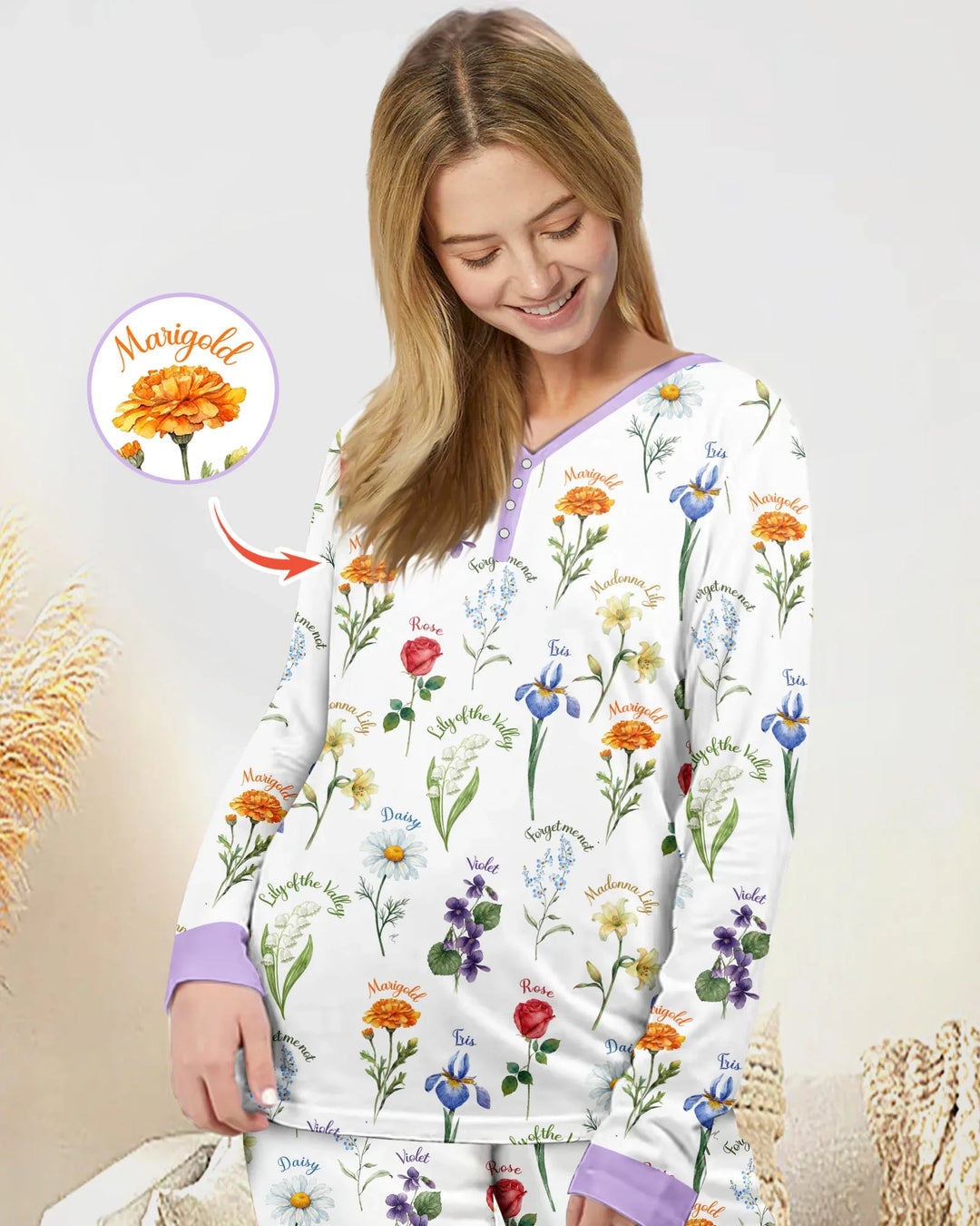 Marian Garden Bamboo Women Pajama Set
