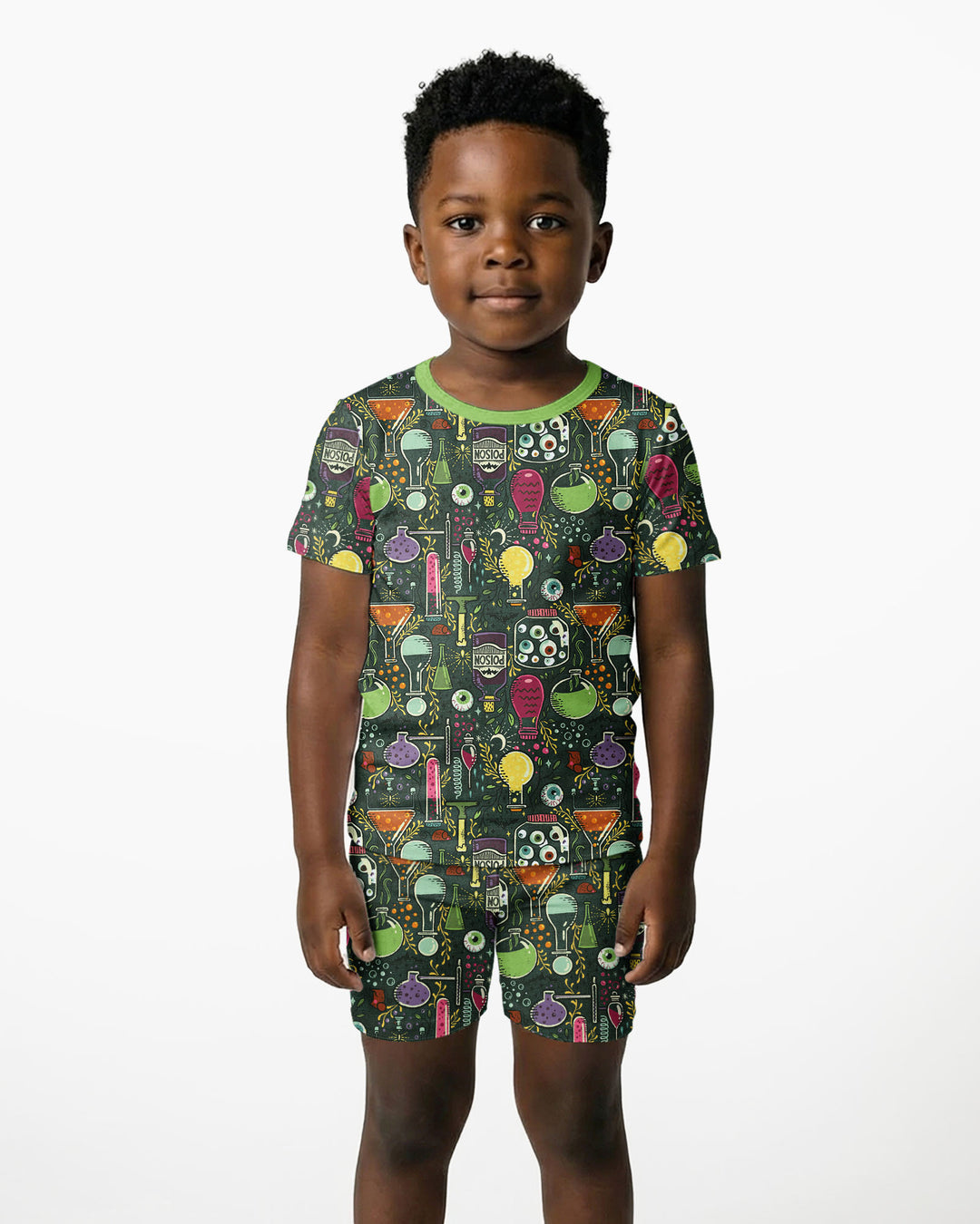 Mad Science Bamboo Two Piece Short Sleeve Shorts Pajama Set