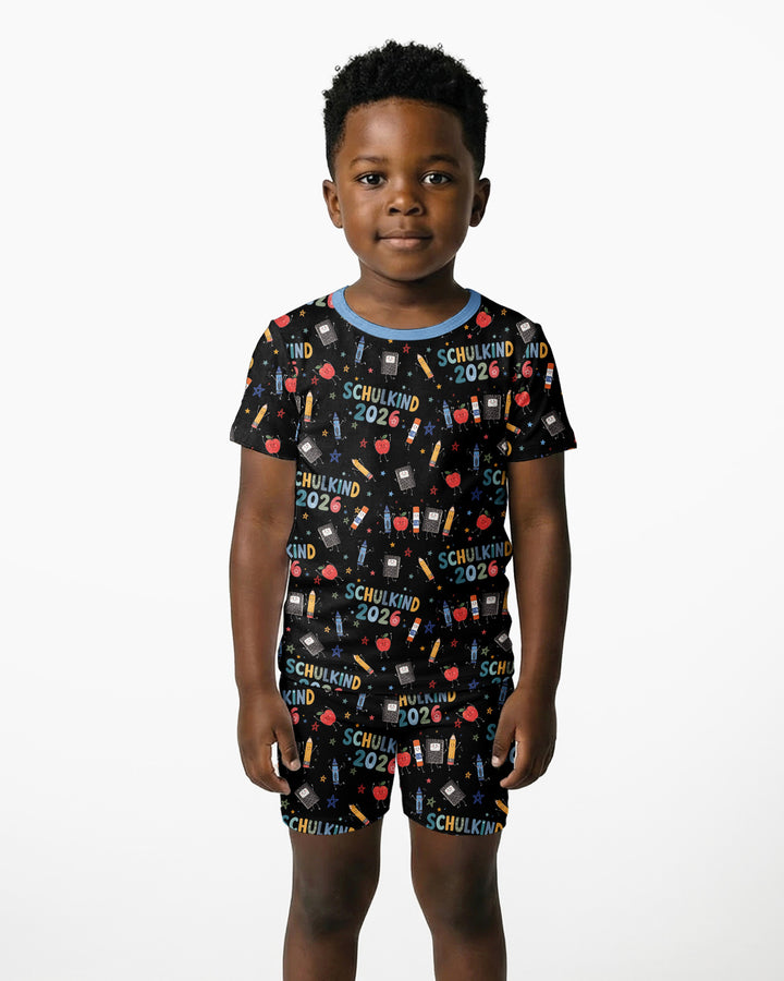 First Day Fun 2026 Bamboo Two Piece Short Sleeve Shorts Pajama Set