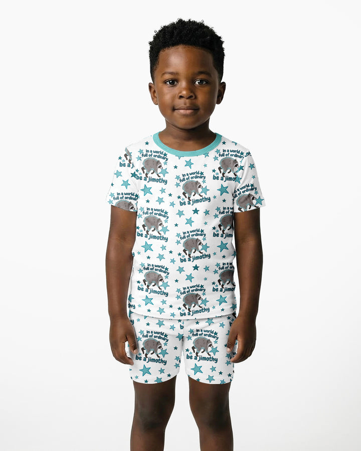In A World Full Of Ordinary Be A Jimothy Bamboo Two Piece Short Sleeve Shorts Pajama Set