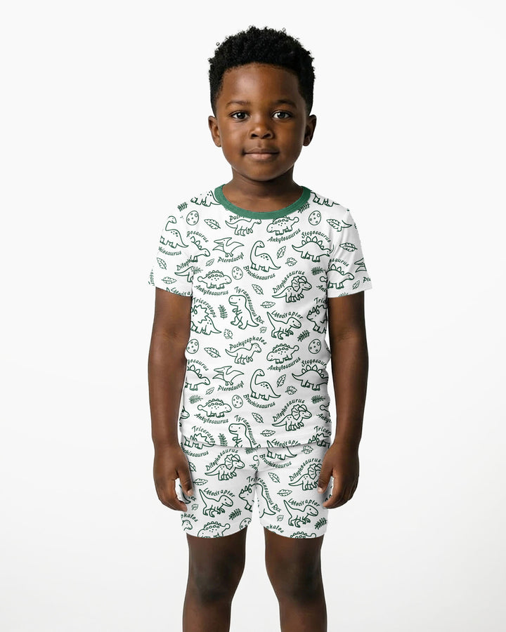 Template Bamboo Two Piece Short Sleeve Shorts Pyjamas Set