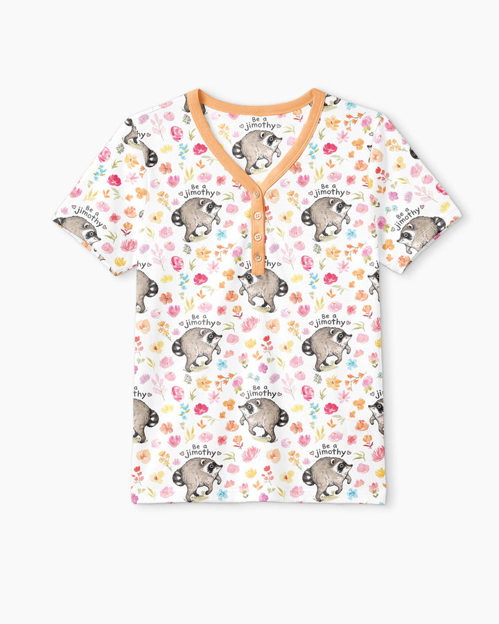 Be A Jimothy Family Matching Bamboo Women Short Sleeve Short Pajama Set