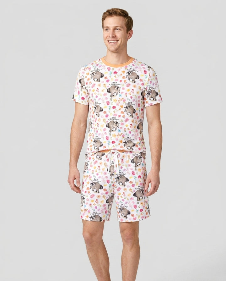 Be A Jimothy Family Matching Bamboo Men Short Sleeve Short Pajama Set