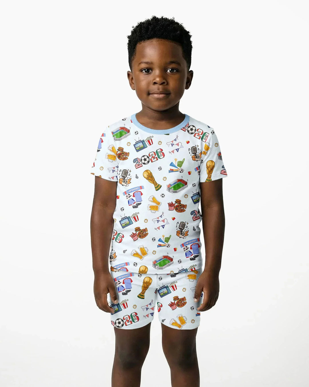 Dreaming of The Cup Bamboo Two Piece Short Sleeve Shorts Pajama Set