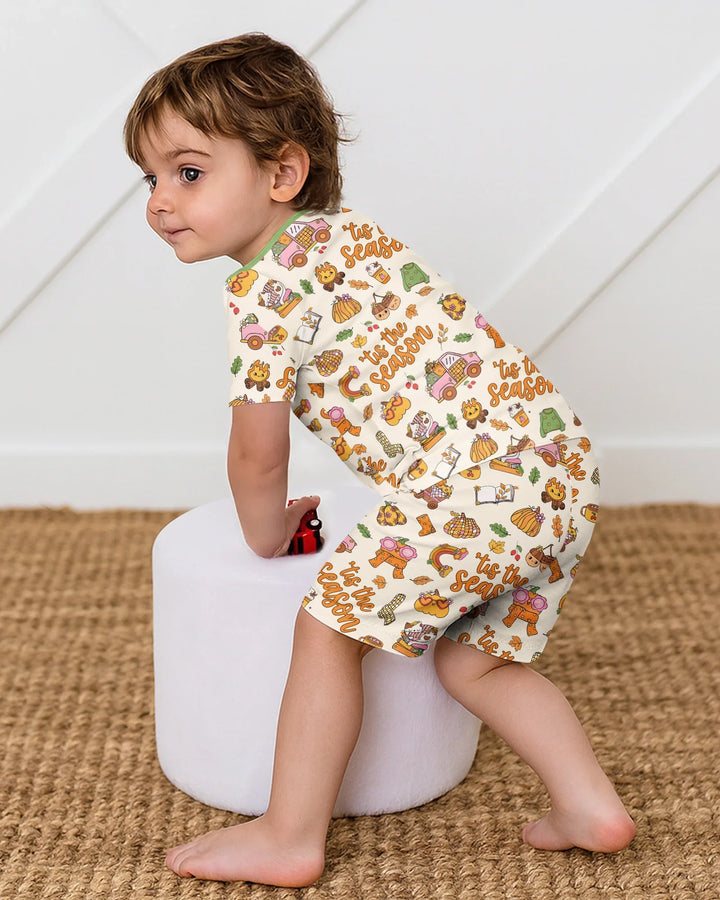 'Tis The Season Bamboo Two Piece Short Sleeve Shorts Pajama Set