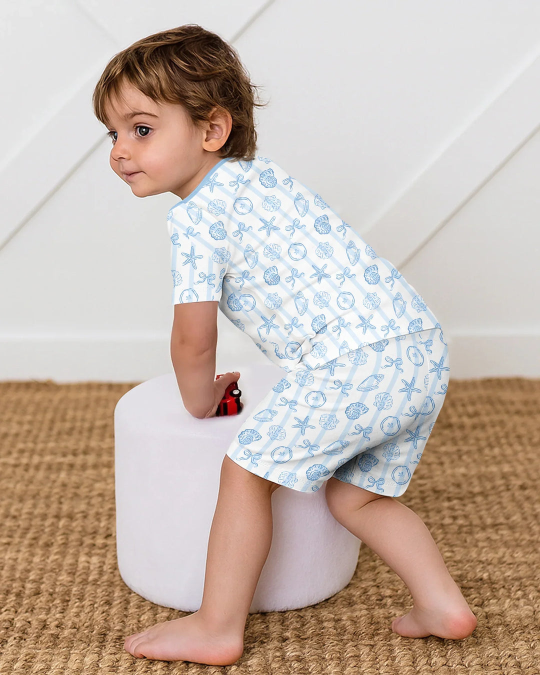 Coastal Keepsakes Family Matching Bamboo Two Piece Short Sleeve Shorts Pajama Set