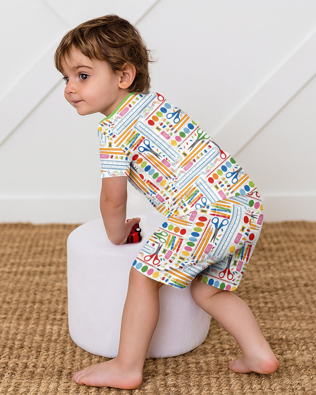 Craft Corner Bamboo Two Piece Short Sleeve Shorts Pajama Set