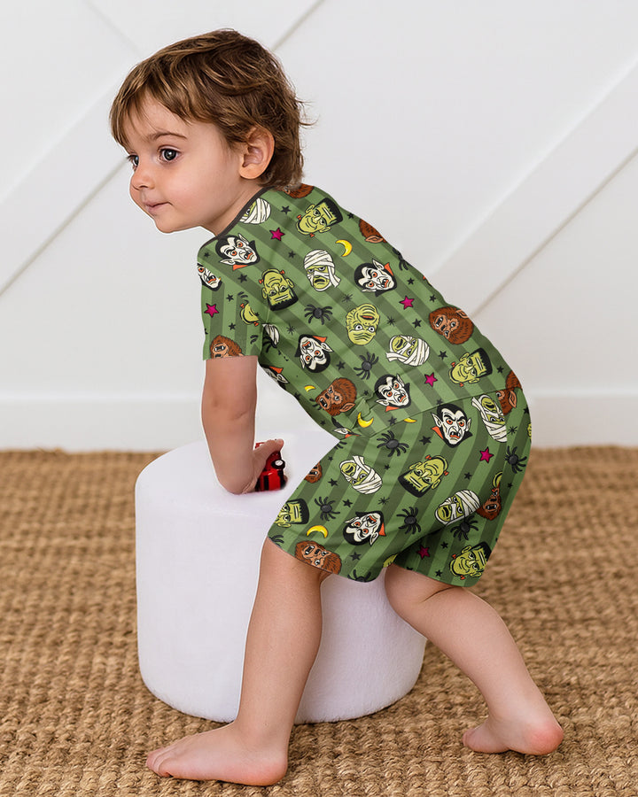 Template Bamboo Two Piece Short Sleeve Shorts Pyjamas Set