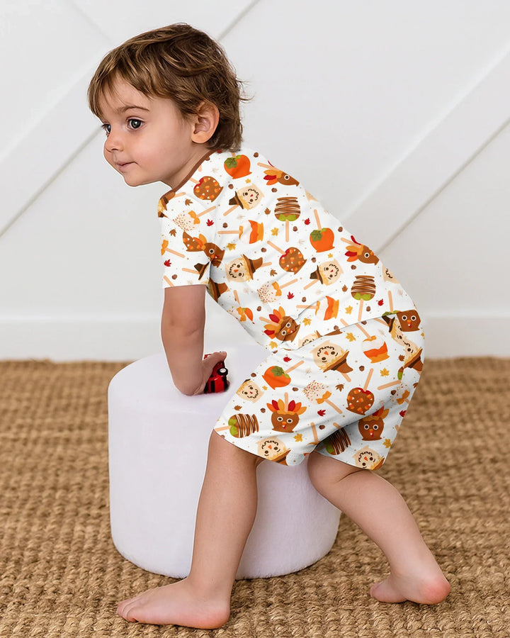 Template Bamboo Two Piece Short Sleeve Shorts Pyjamas Set