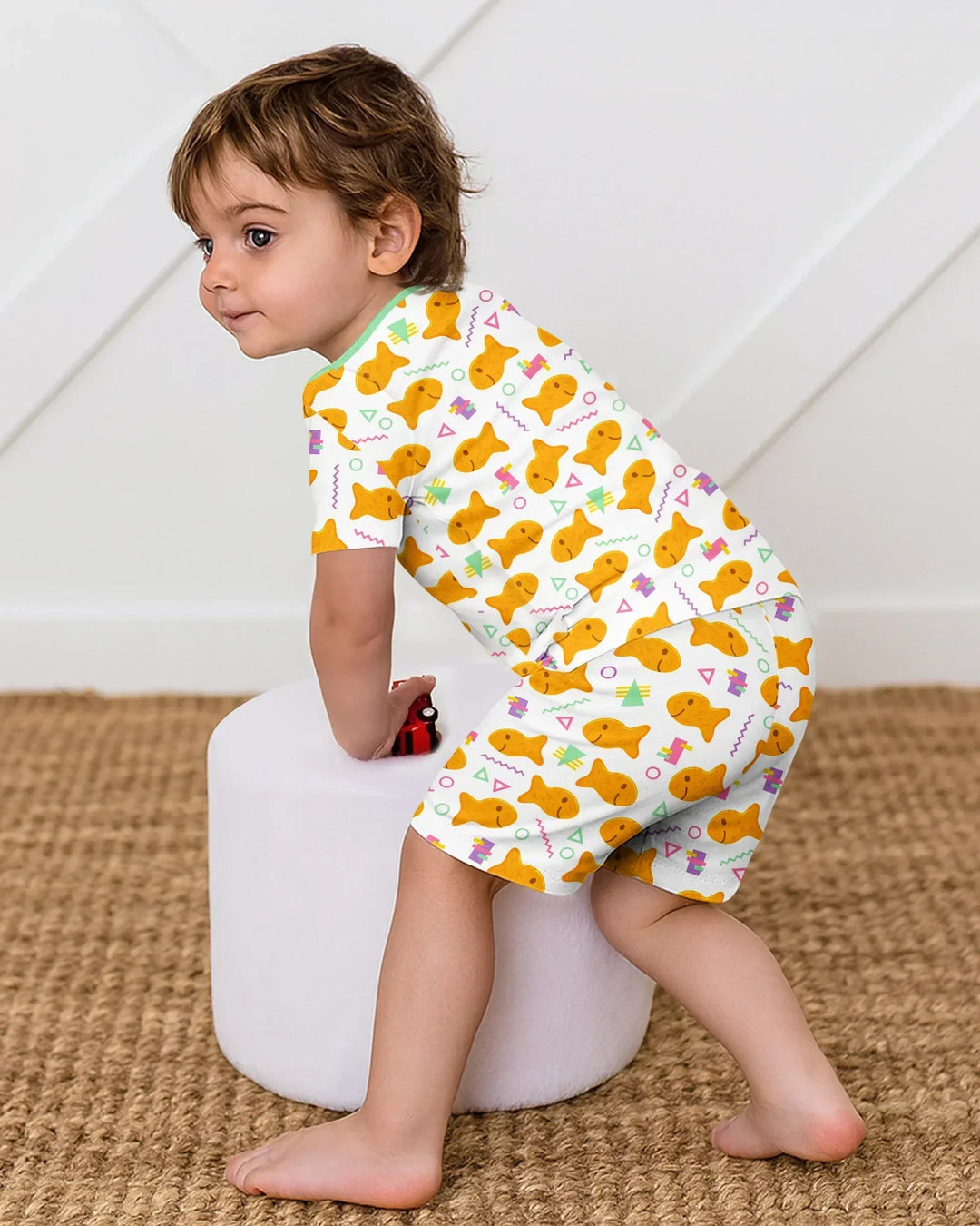Template Bamboo Two Piece Short Sleeve Shorts Pyjamas Set
