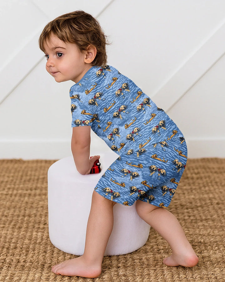 It's Lake Time Bamboo Two Piece Short Sleeve Shorts Pajama Set