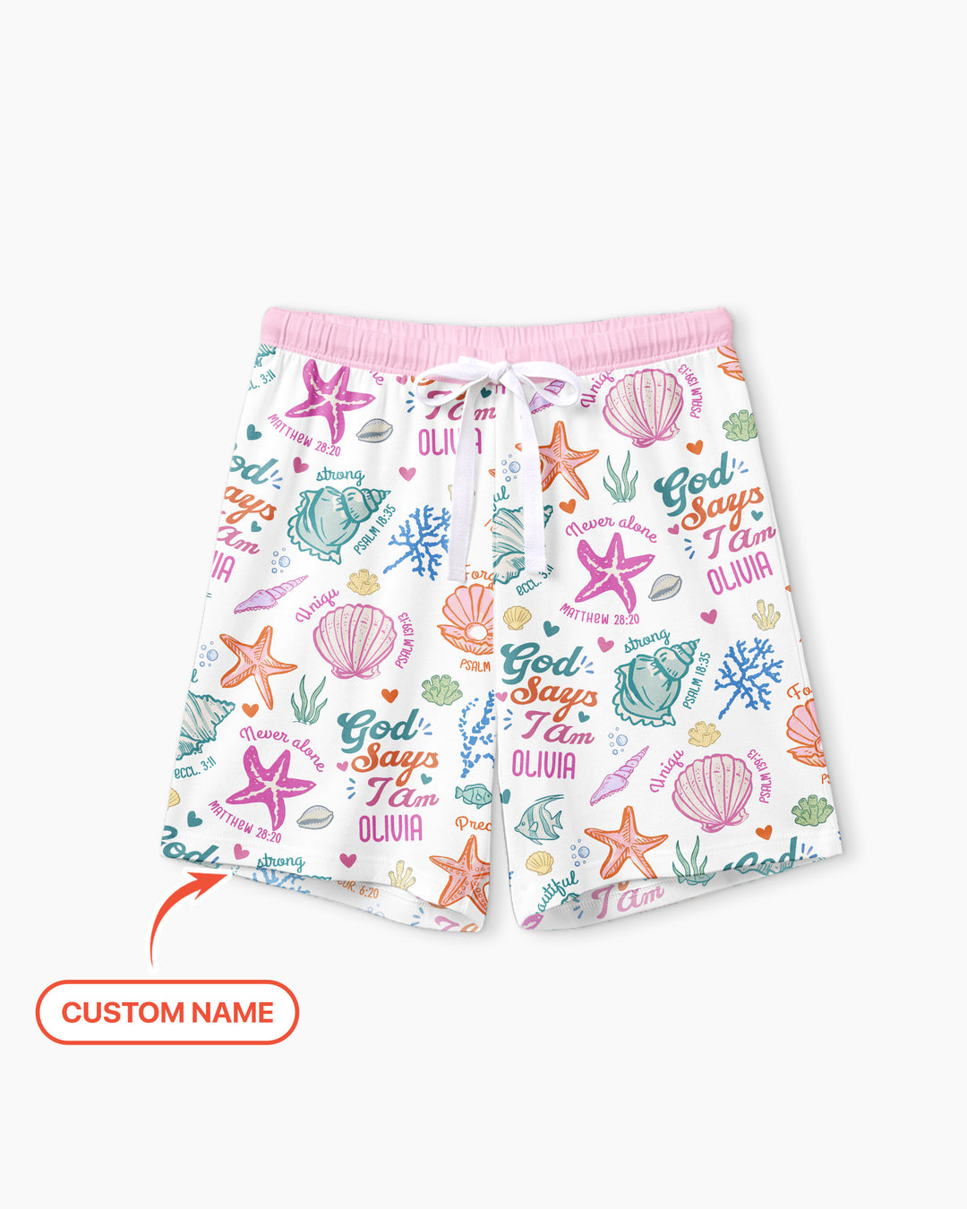 Coastal God Says I Am Custom Name Bamboo Women Short Sleeve Short Pajama Set