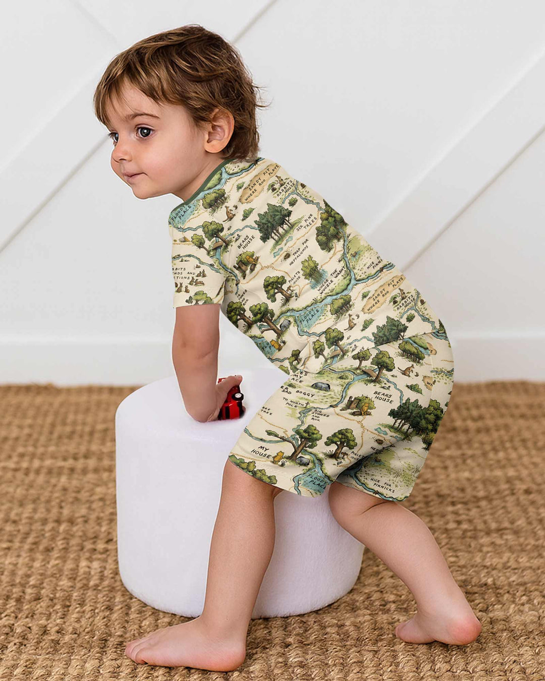 Template Bamboo Two Piece Short Sleeve Shorts Pyjamas Set
