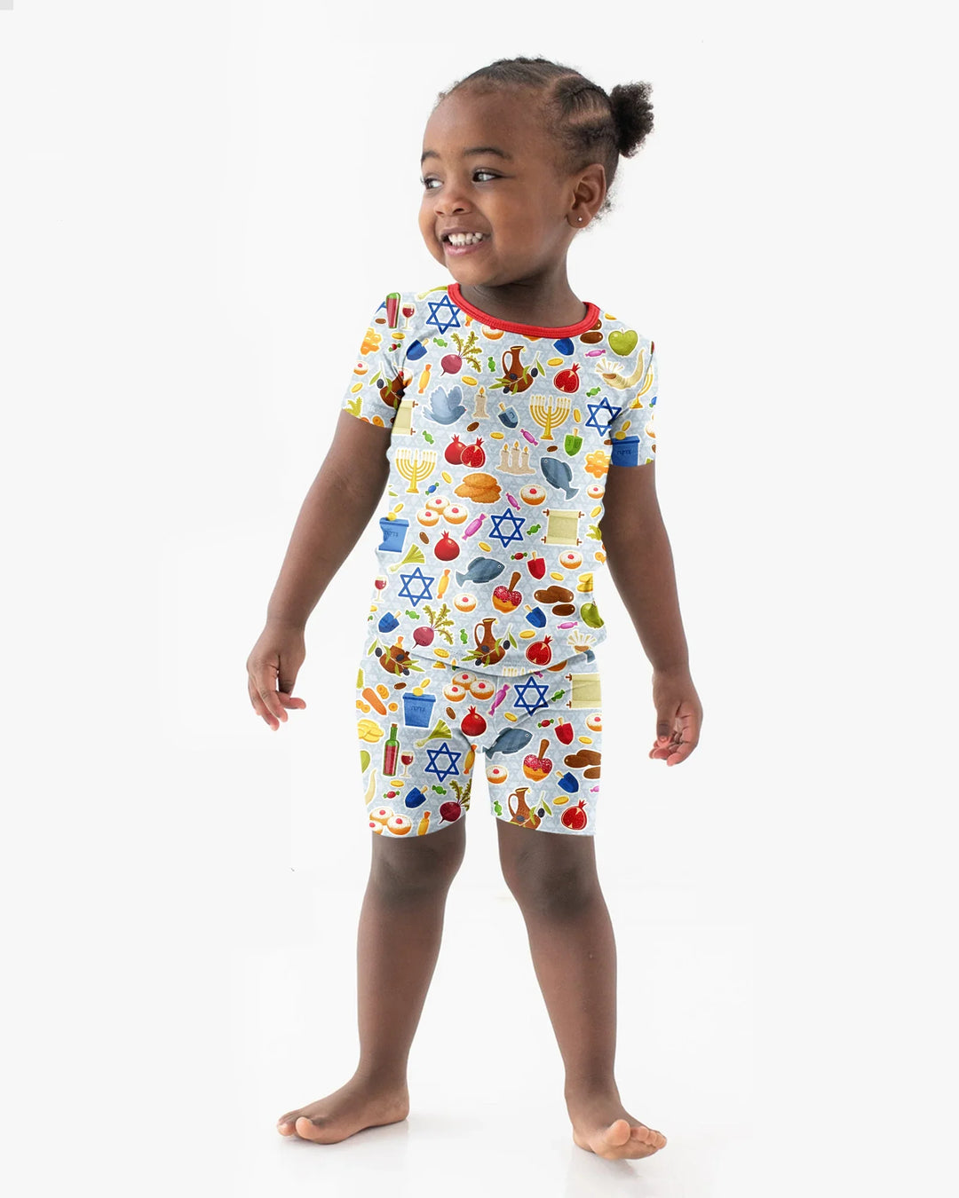 Shana Tovah Bamboo Two Piece Short Sleeve Shorts Pajama Set