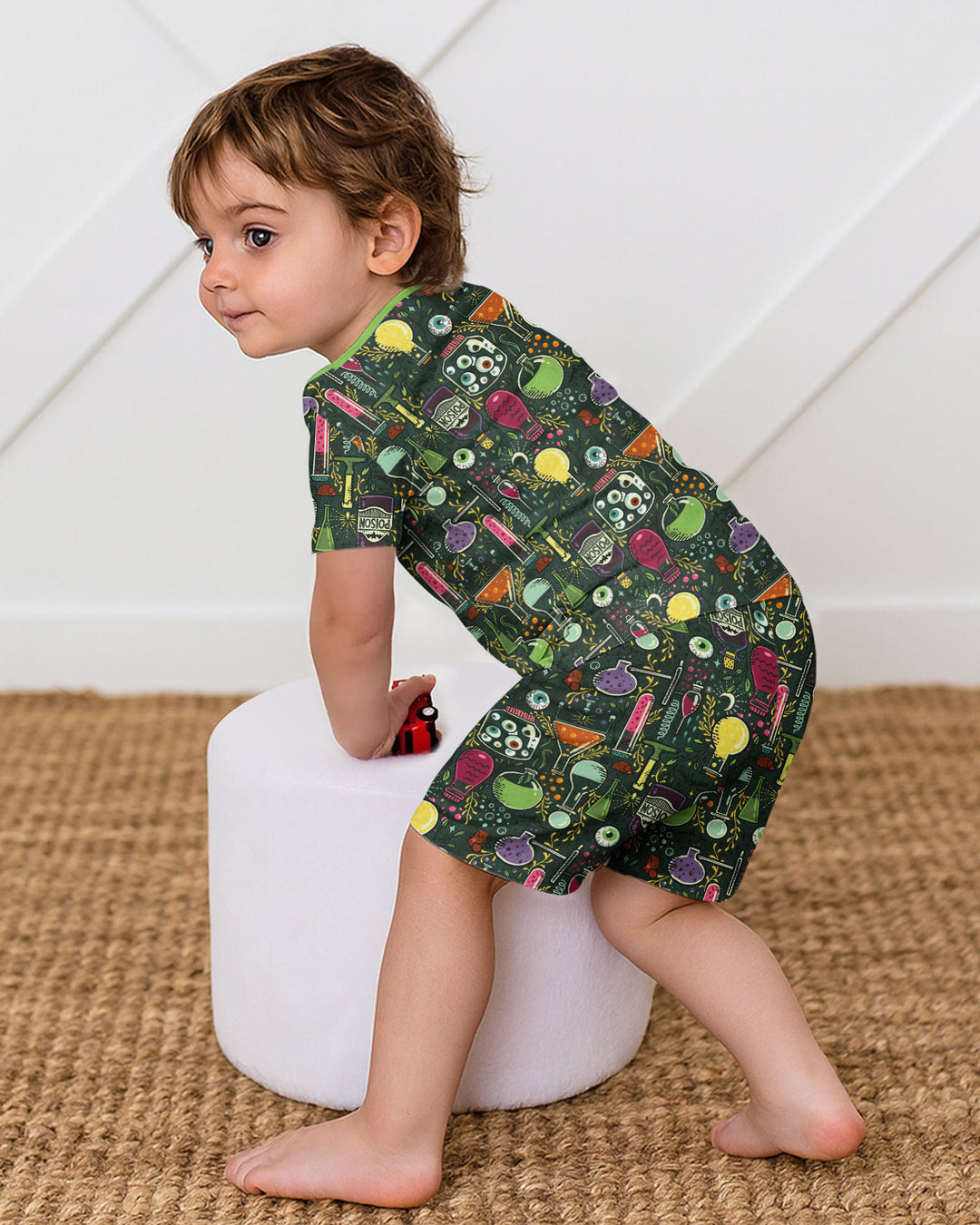 Mad Science Bamboo Two Piece Short Sleeve Shorts Pajama Set