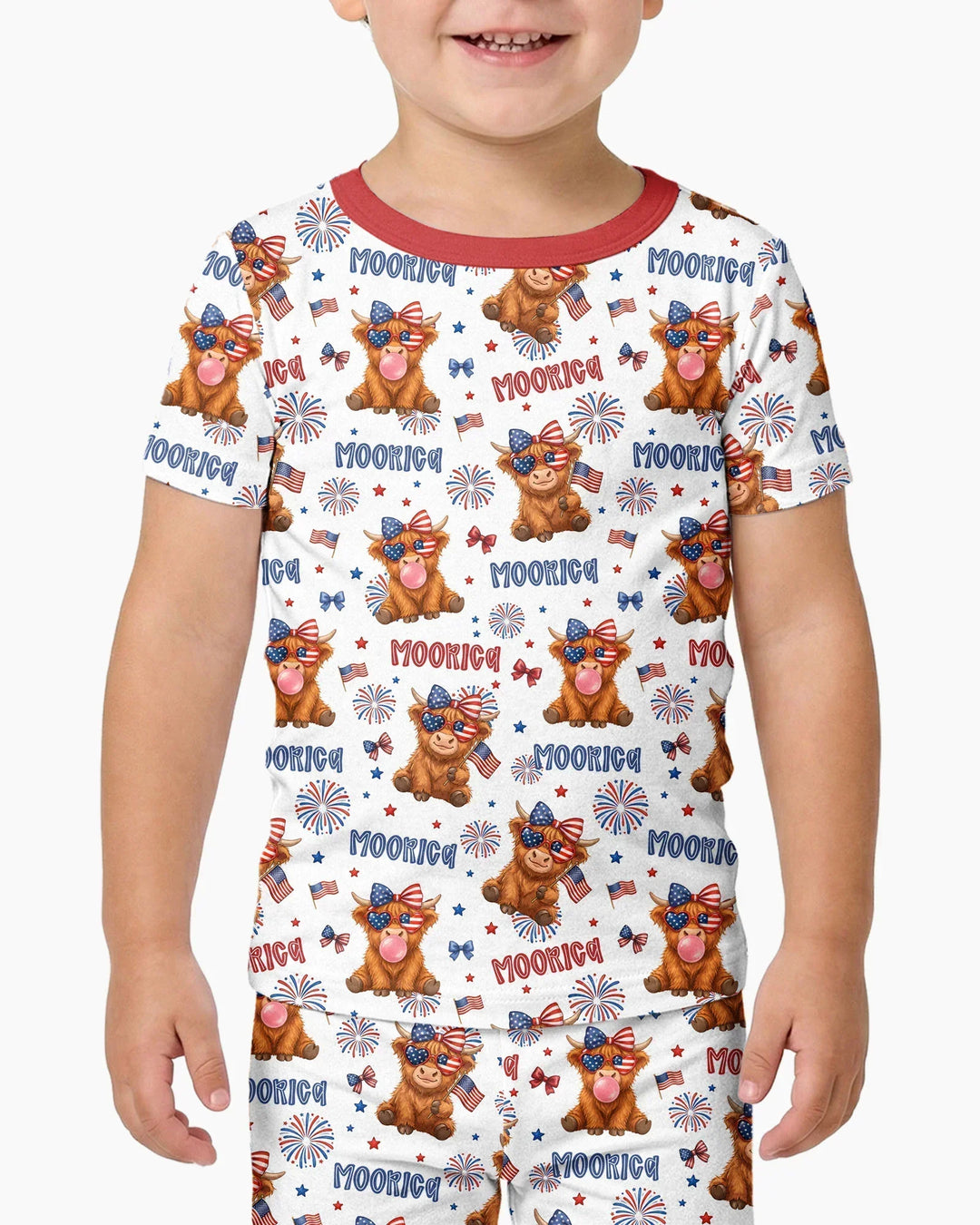 Moo-Rica Cowgirl Bamboo Two Piece Short Sleeve Pajama Set