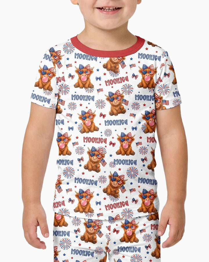 Moo-Rica Cowgirl Bamboo Two Piece Short Sleeve Pajama Set