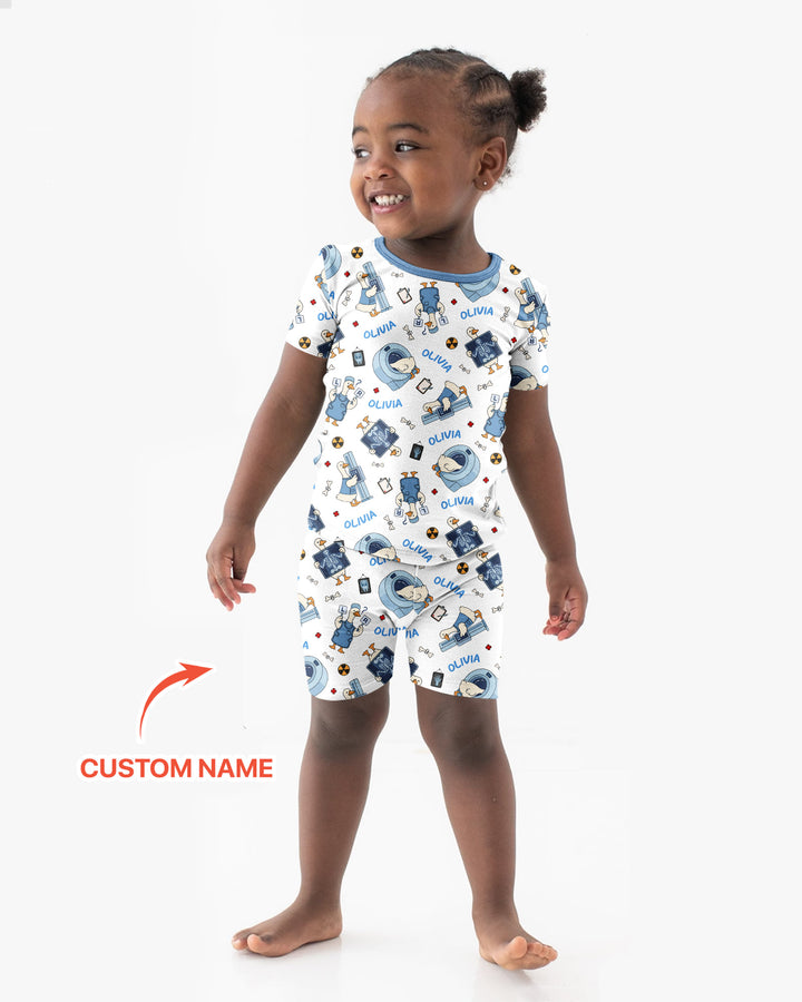 Rad Tech Goose Bamboo Two Piece Short Sleeve Shorts Pajama Set