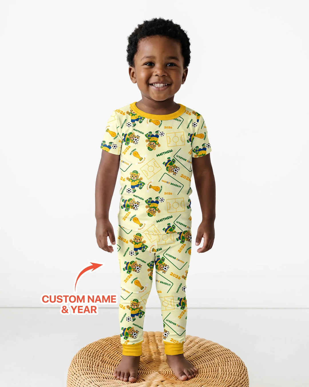 My First World Cup Bamboo Two Piece Short Sleeve Pajama Set