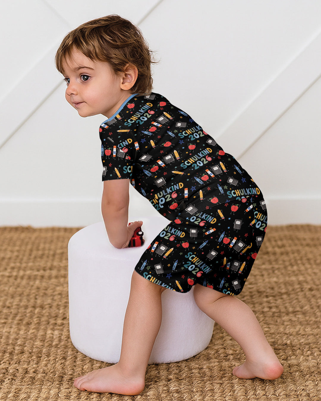 First Day Fun 2026 Bamboo Two Piece Short Sleeve Shorts Pajama Set