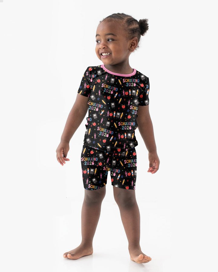 First Day Fun 2026 Bamboo Two Piece Short Sleeve Shorts Pajama Set