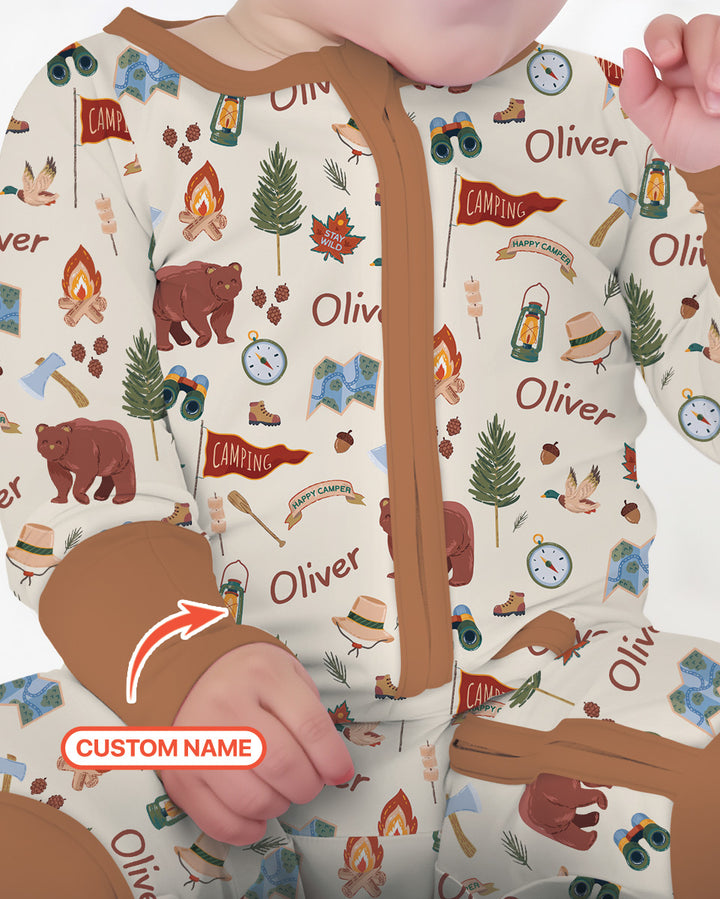 Custom Name Adventure Outdoors Bamboo Convertible Zippy