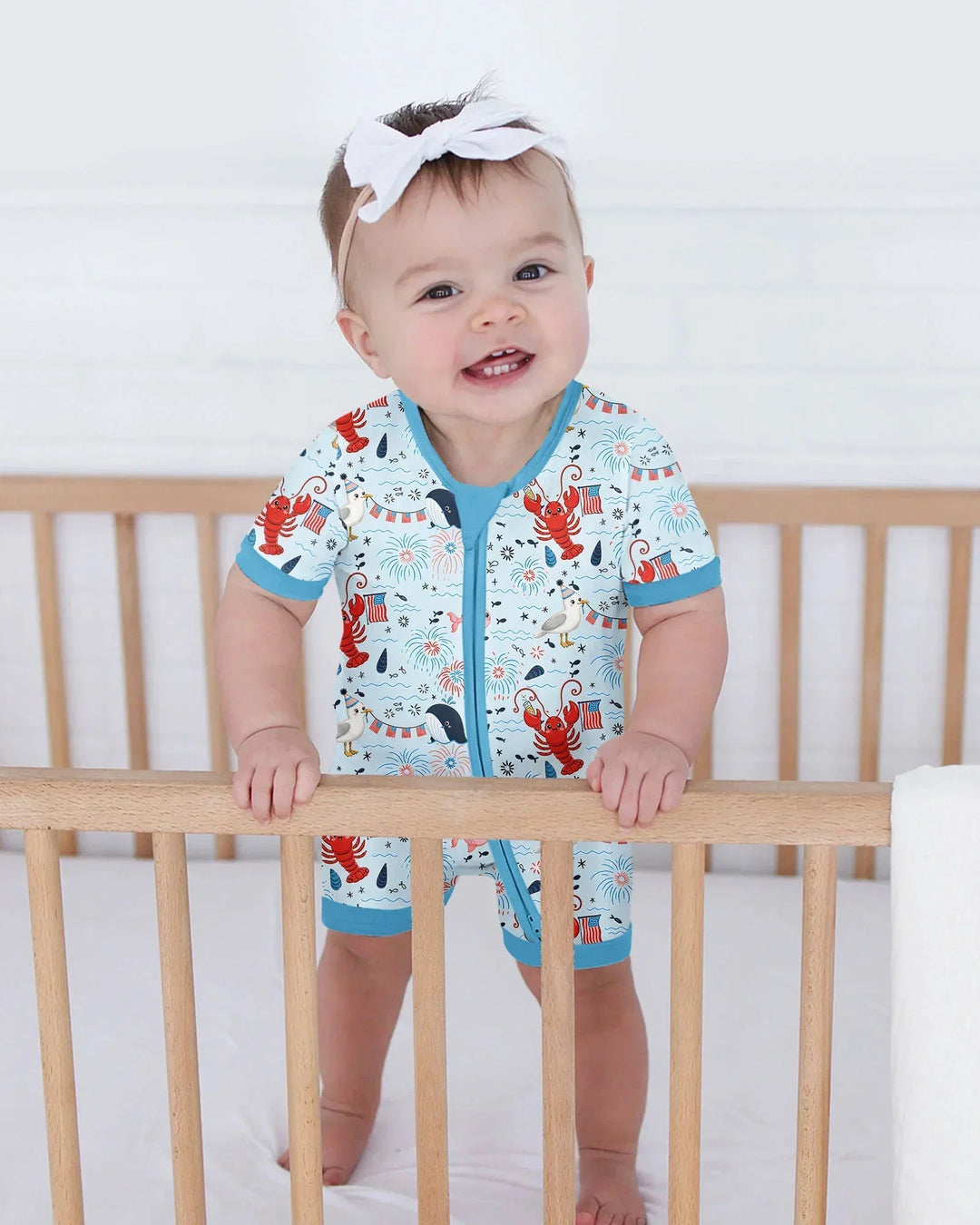 Celebrate 4th of July Family Matching Bamboo Shorty Zippy