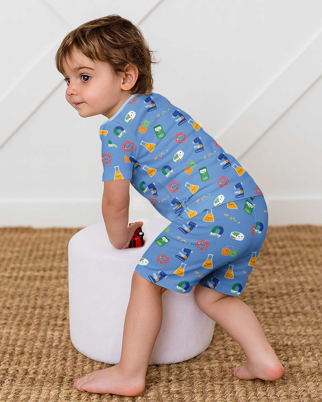 Scientist Lover Family Matching Bamboo Two Piece Short Sleeve Shorts Pajama Set