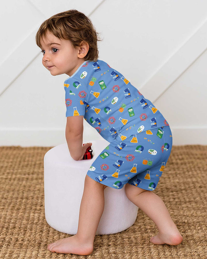 Scientist Lover Family Matching Bamboo Two Piece Short Sleeve Shorts Pajama Set